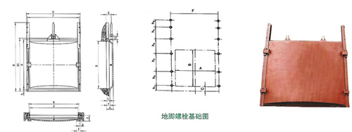 雙吊點(diǎn)鑄鐵閘門布置結(jié)構(gòu)圖