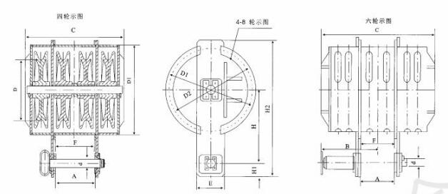 QHQ型啟閉機(jī)動滑輪結(jié)構(gòu)圖