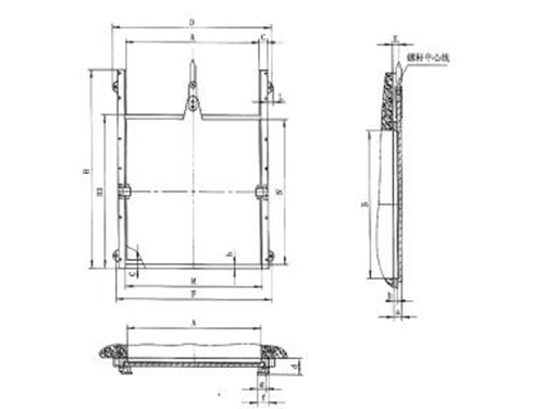 平板鑄鐵閘門(mén)結(jié)構(gòu)圖