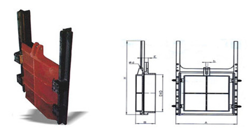 明桿式鑄鐵閘門結(jié)構(gòu)圖