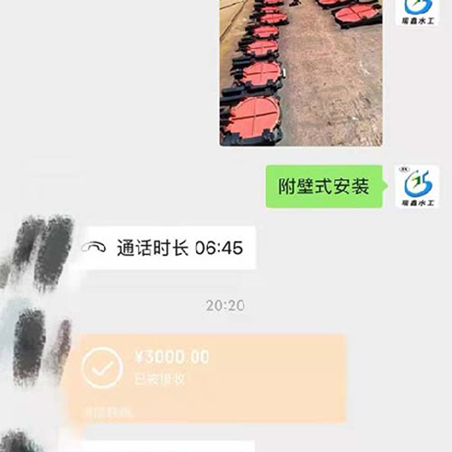 上海定制附壁式鑄鐵圓閘門(mén)案例